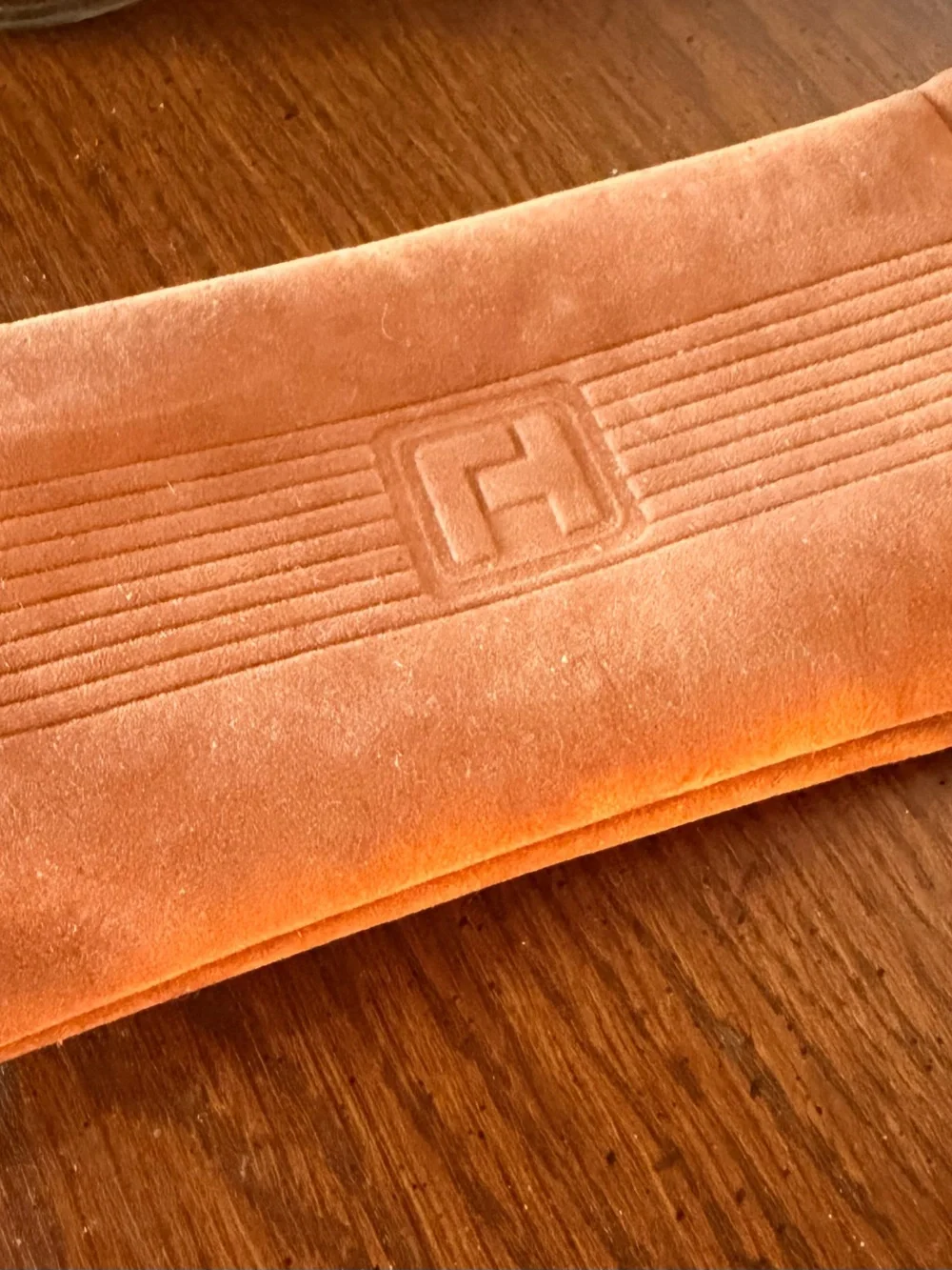 Vintage 70s Halston France Ombre Gradient Oversized Sunglasses & Squeeze Case